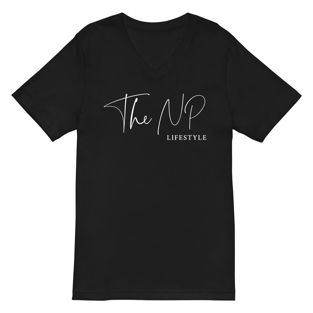 The NP Lifestyle Short Sleeve Shirt (V Neck)- Black