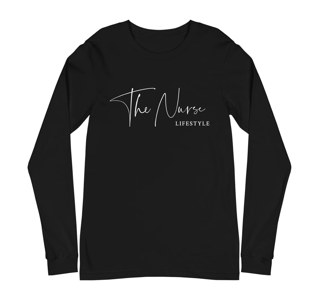 The Nurse Lifestyle Long Sleeve Shirt- Black