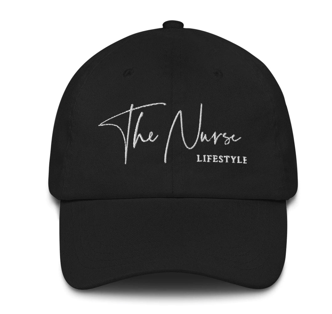 The Nurse Lifestyle Dad Cap- Black